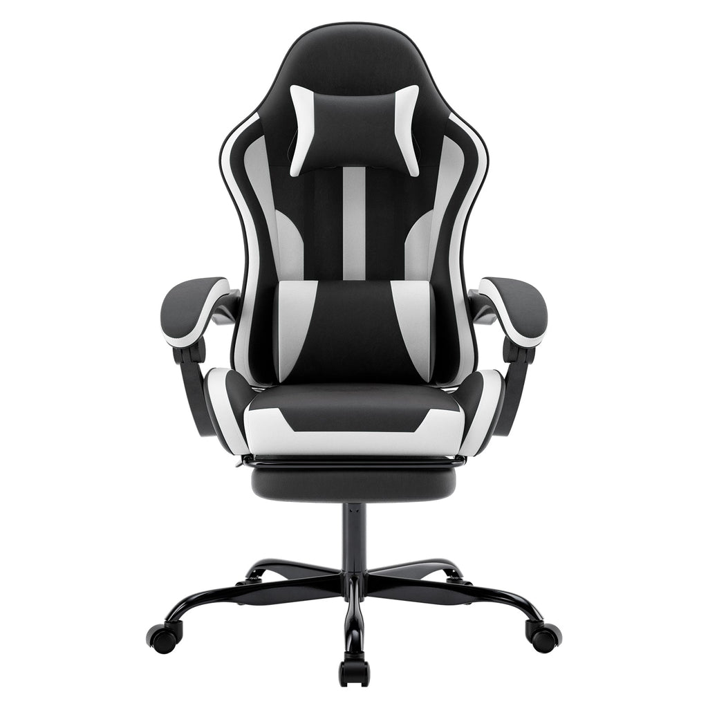 Ergonomic Gaming Chair with Footrest and Lumbar Support